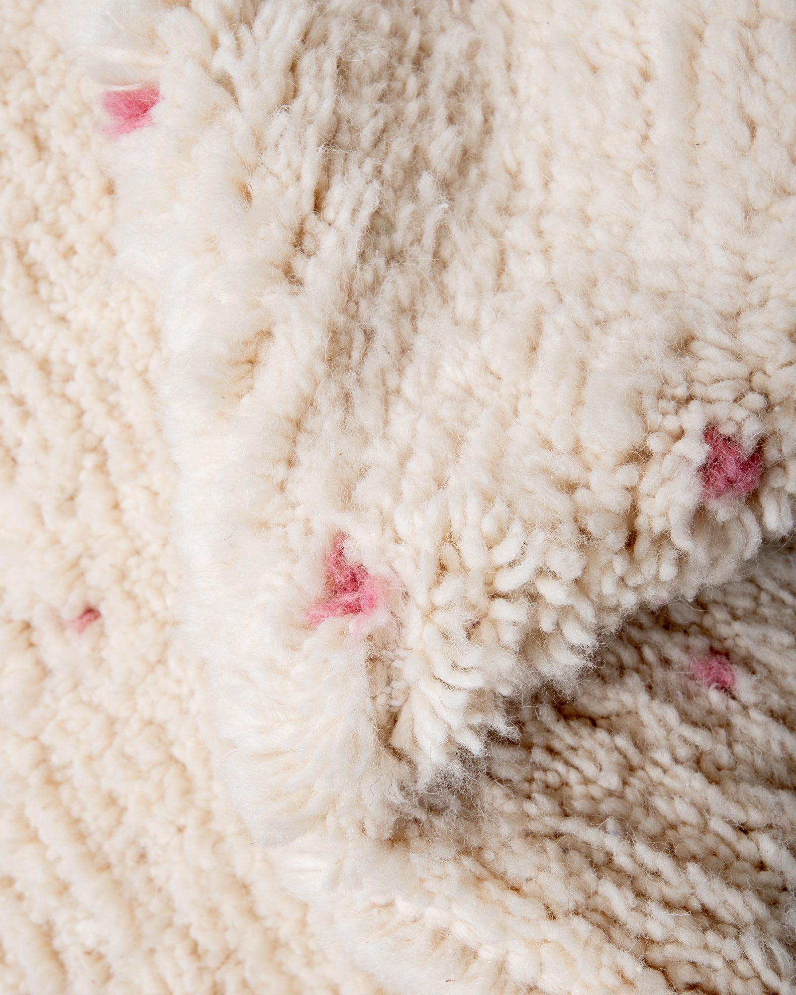 Modern, designer, handcrafted Berber rug from Morocco. Beniourain carpet with beautiful colours and patterns and fluffy wool texture.